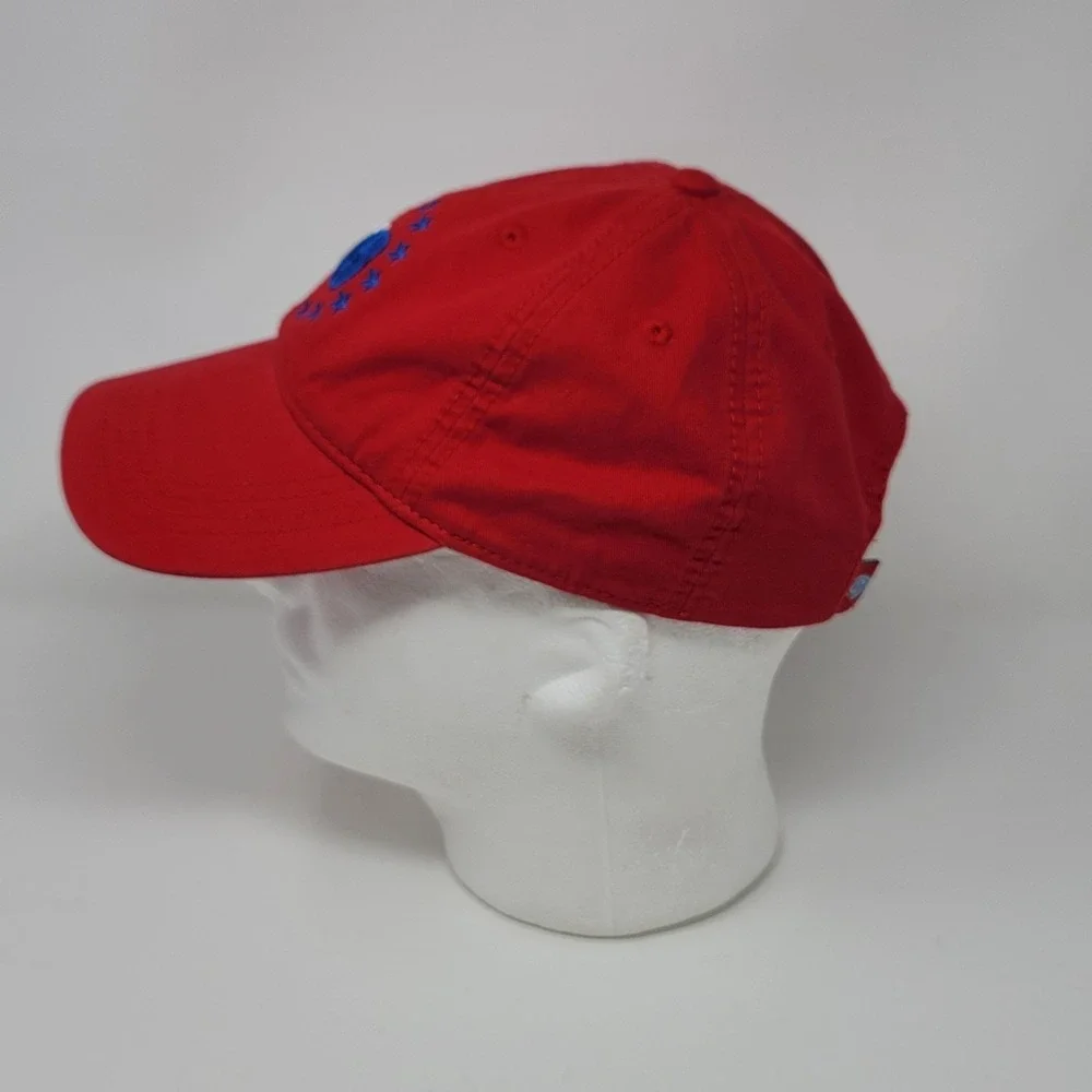 Capamerica Golf Hat 76er's NBA Adjustable Red Twill Strapback Cap Patriotic Logo